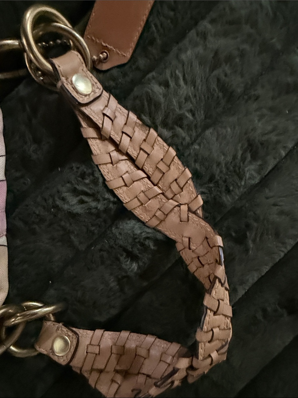 Coach Pink, Tan and Cream Signature Buckle Mini Shoulder Bag - Picture 10 of 11